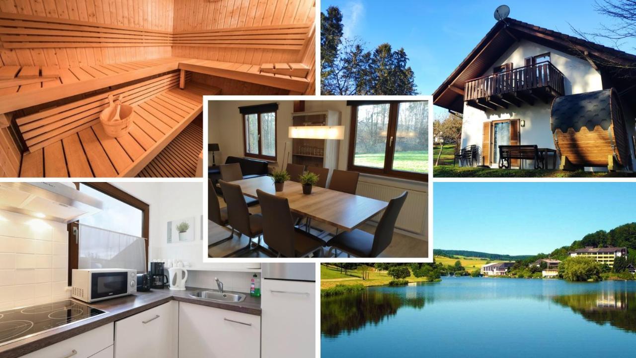 Seepark Kirchheim Ferienhaus Bei Zeta Mit Sauna Exterior photo